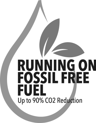 Running on fossil free fuel logo